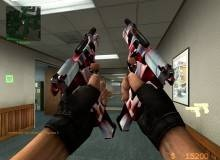 Бело-красные Dual_Elites, модели оружия, модели оружия css, css модели оружия